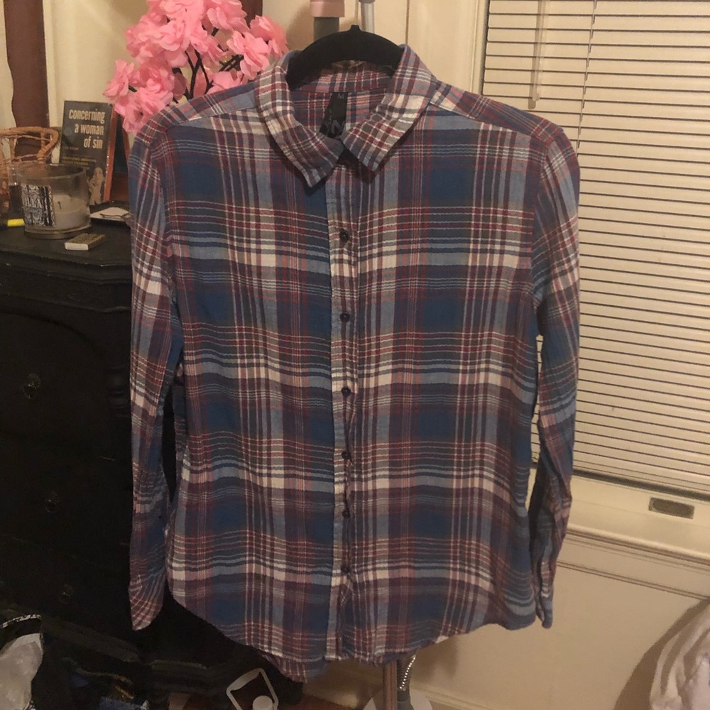 Navy Seven7 Plaid Lightweight flannel